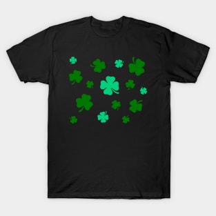 St. Patrick’s Day Green Clover Pattern T-Shirt